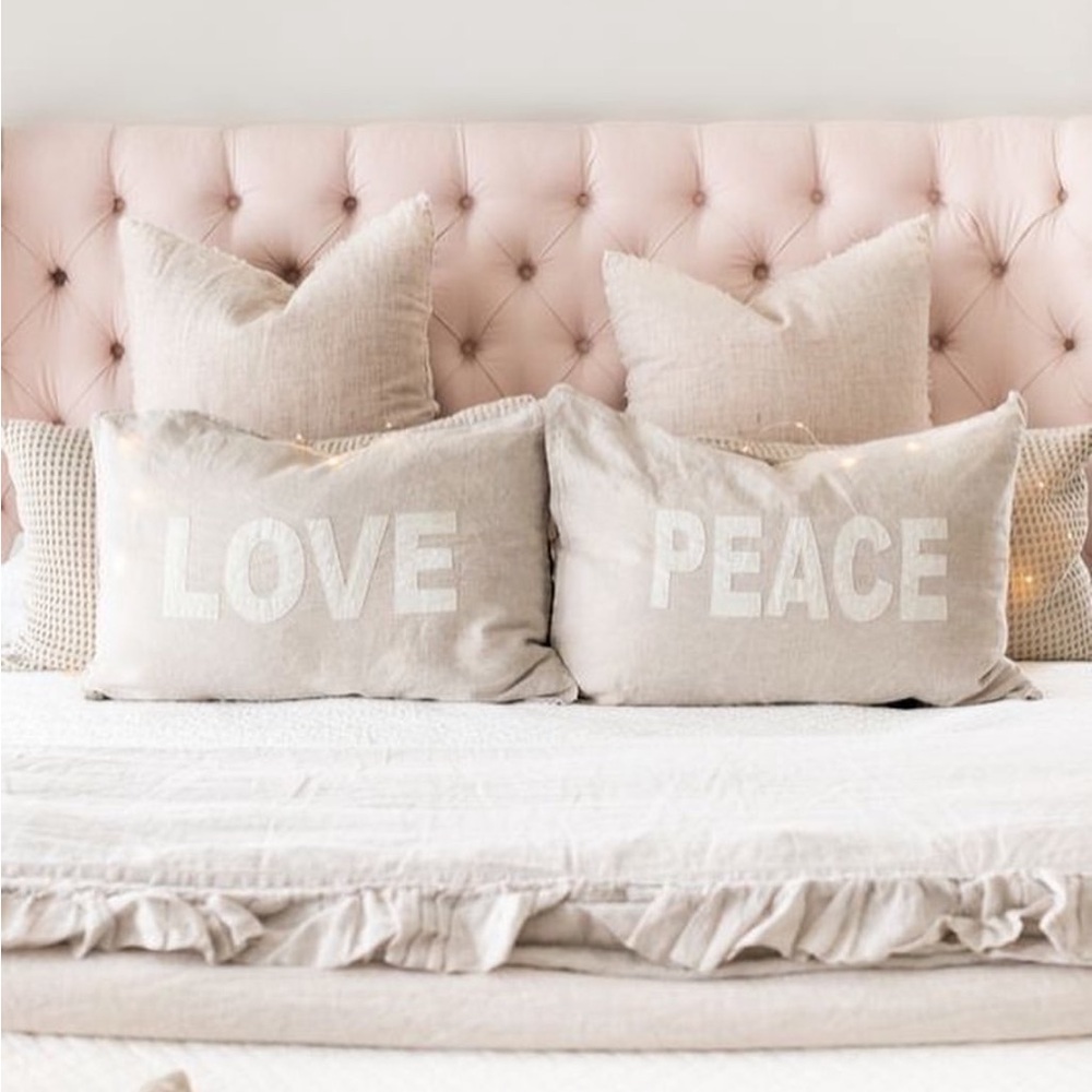 Pom Pom at Home - Peace and Love Pillow Shams from THE JILLY BOX